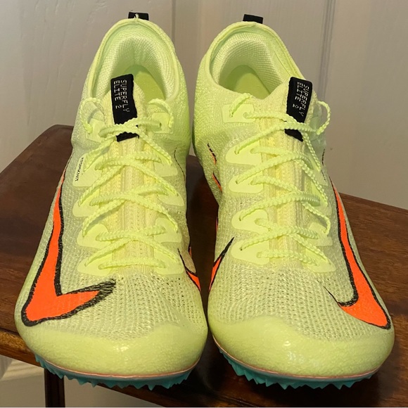 Nike Zoom Superfly Elite 2 Track Spikes Cleats Barely Volt CD4382-700 Mens Sz 14 - Picture 4 of 10